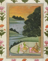 Small Clive Album（紙に不透明なトイレ）から、夕暮れ時に川沿いで女性ミュージシャンを聴くプリンセス